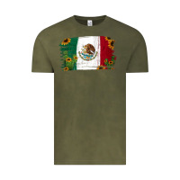 Vintage Olive Mexican Flag Cactus Sunflower Vintage Tee - Jasminsmagicworld