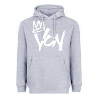 Heather Grey KING VON MERCH Heavyweight Hoodie - linhVisuals