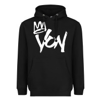 Black KING VON MERCH Heavyweight Hoodie - linhVisuals