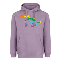 Lavender all michigan great lakes rainbow colors Heavyweight Hoodie - linhVisuals