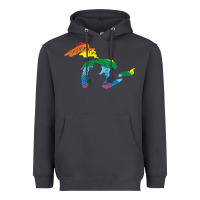 Smoke all michigan great lakes rainbow colors Heavyweight Hoodie - linhVisuals