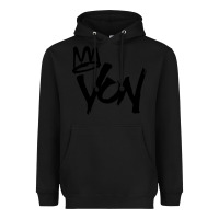 Black KING VON Heavyweight Hoodie - linhVisuals