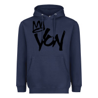 Navy KING VON Heavyweight Hoodie - linhVisuals