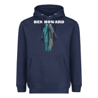 Navy Ben Howard Heavyweight Hoodie - linhVisuals