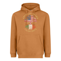 Meerkat american grown italian roots italy flag vintage tree Heavyweight Hoodie - linhVisuals