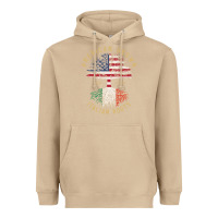 Mushroom american grown italian roots italy flag vintage tree Heavyweight Hoodie - linhVisuals
