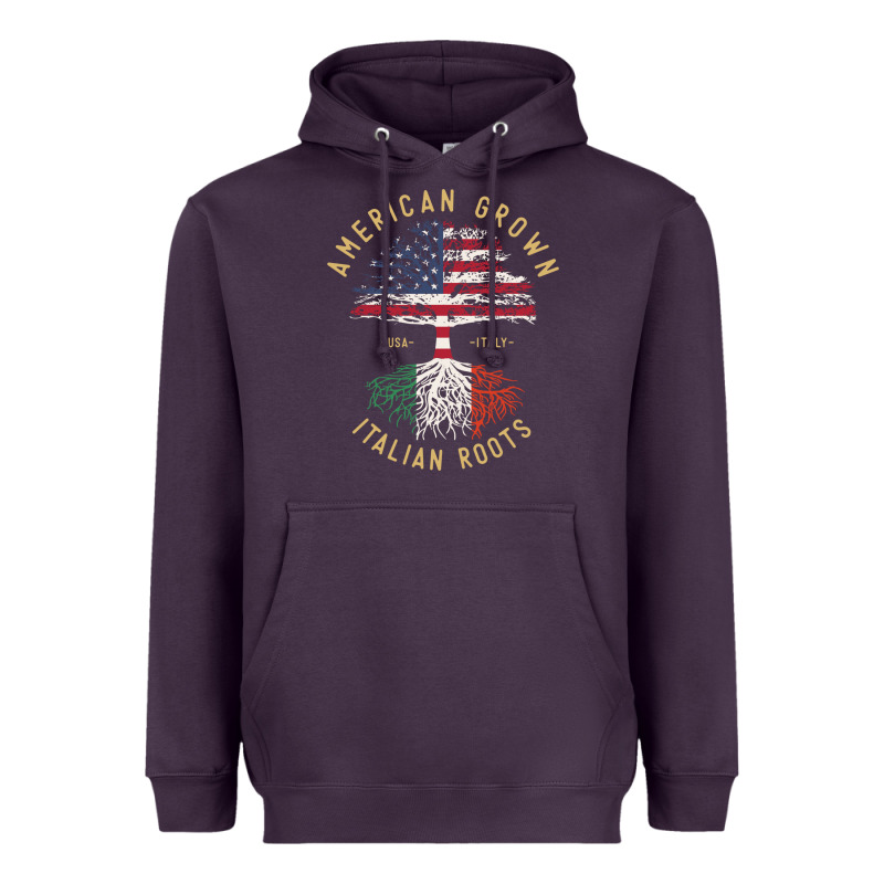 American Grown Italian Roots Italy Flag Vintage Tree Heavyweight Hoodie by linhVisuals | Teevron