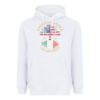 White american grown italian roots italy flag vintage tree Heavyweight Hoodie - linhVisuals