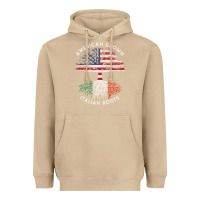 Mushroom american grown italian roots usa italy flag tree Heavyweight Hoodie - linhVisuals
