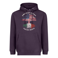 Plum american grown italian roots usa italy flag tree Heavyweight Hoodie - linhVisuals