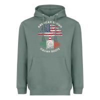 Sage american grown italian roots usa italy flag tree Heavyweight Hoodie - linhVisuals