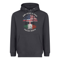 Smoke american grown italian roots usa italy flag tree Heavyweight Hoodie - linhVisuals