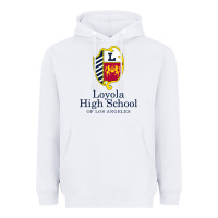 White loyola high school los angeles Heavyweight Hoodie - linhVisuals