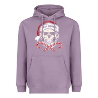 Lavender bah humbug skull santa hat christmas funny quote Heavyweight Hoodie - linhVisuals