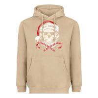 Mushroom bah humbug skull santa hat christmas funny quote Heavyweight Hoodie - linhVisuals
