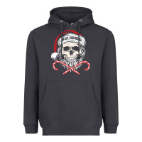 Smoke bah humbug skull santa hat christmas funny quote Heavyweight Hoodie - linhVisuals