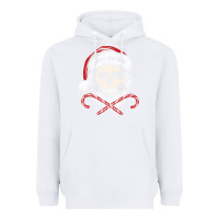 White bah humbug skull santa hat christmas funny quote Heavyweight Hoodie - linhVisuals