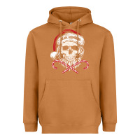 Meerkat bah humbug skull santa hat christmas funny quote Heavyweight Hoodie - linhVisuals