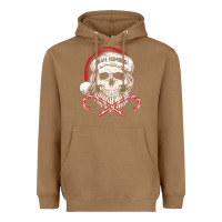 Toasted Coconut bah humbug skull santa hat christmas funny quote Heavyweight Hoodie - linhVisuals