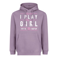 Lavender basketball gifts for girls i know i play like a girl try to keep up in Heavyweight Hoodie - linhVisuals