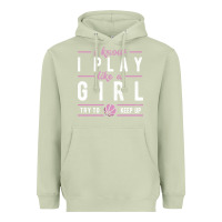 Matcha basketball gifts for girls i know i play like a girl try to keep up in Heavyweight Hoodie - linhVisuals