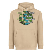 Mushroom birthplace earth race human politics freedom religion love equality al Heavyweight Hoodie - linhVisuals