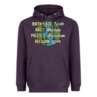 Plum birthplace earth race human politics freedom religion love equality al Heavyweight Hoodie - linhVisuals