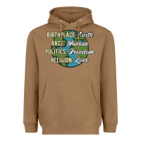 Toasted Coconut birthplace earth race human politics freedom religion love equality al Heavyweight Hoodie - linhVisuals