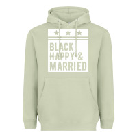 Matcha black happy & married funny wedding gifts Heavyweight Hoodie - linhVisuals