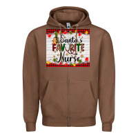 Chestnut santa's favorite nurse Zipper Hoodie - AdoDesignShop