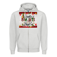 Dove Grey santa's favorite nurse Zipper Hoodie - AdoDesignShop