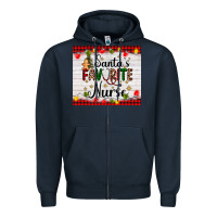 Navy santa's favorite nurse Zipper Hoodie - AdoDesignShop