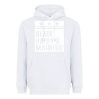 White black happy & married funny wedding gifts Heavyweight Hoodie - linhVisuals