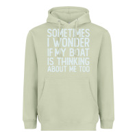 Matcha boating funny if my boat is thinking about me too funny pontoon boat l Heavyweight Hoodie - linhVisuals