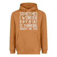 Meerkat boating funny if my boat is thinking about me too funny pontoon boat l Heavyweight Hoodie - linhVisuals