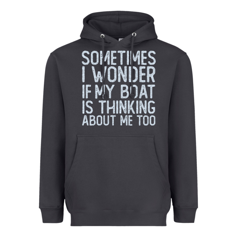 Boating Funny If My Boat Is Thinking About Me Too Funny Pontoon Boat L Heavyweight Hoodie by linhVisuals | Teevron