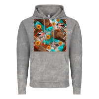 Cloud Rock western cowboy hat seamless pattern Vintage Hoodie - BundleAndBundleShop