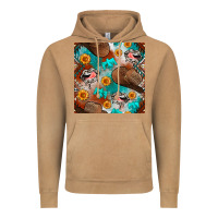Vintage Camel western cowboy hat seamless pattern Vintage Hoodie - BundleAndBundleShop