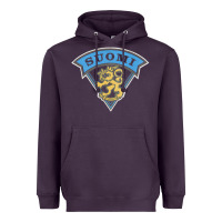 Plum faded style suomi finland lion design Heavyweight Hoodie - linhVisuals