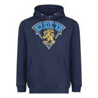 Navy faded style suomi finland lion design Heavyweight Hoodie - linhVisuals