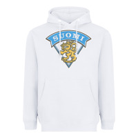 White faded style suomi finland lion design Heavyweight Hoodie - linhVisuals