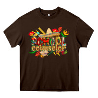 Chocolate Brown cinco de mayo school counselor Heavy Core Tee - CowGirlArtShop
