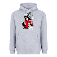 Heather Grey big bad wolf Heavyweight Hoodie - linhVisuals