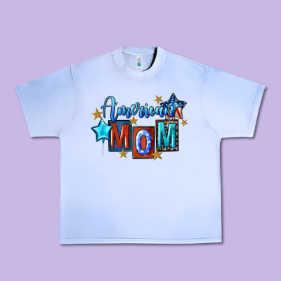 American Mom Mother's Day Urban Heavy Tee Designed By Fadigitalartstudio