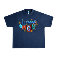 Navy American mom Mother's Day Urban Heavy Tee - FaDigitalArtStudio