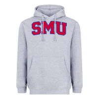 Heather Grey The SMU Athletics wordmark Heavyweight Hoodie - linhVisuals