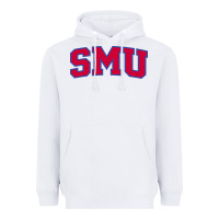 White The SMU Athletics wordmark Heavyweight Hoodie - linhVisuals