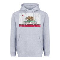 Heather Grey california flag womens mens heavy distressed vintage gift t shirt Heavyweight Hoodie - linhVisuals
