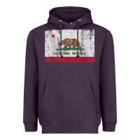 Plum california flag womens mens heavy distressed vintage gift t shirt Heavyweight Hoodie - linhVisuals