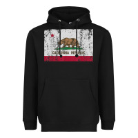 Black california flag womens mens heavy distressed vintage gift t shirt Heavyweight Hoodie - linhVisuals